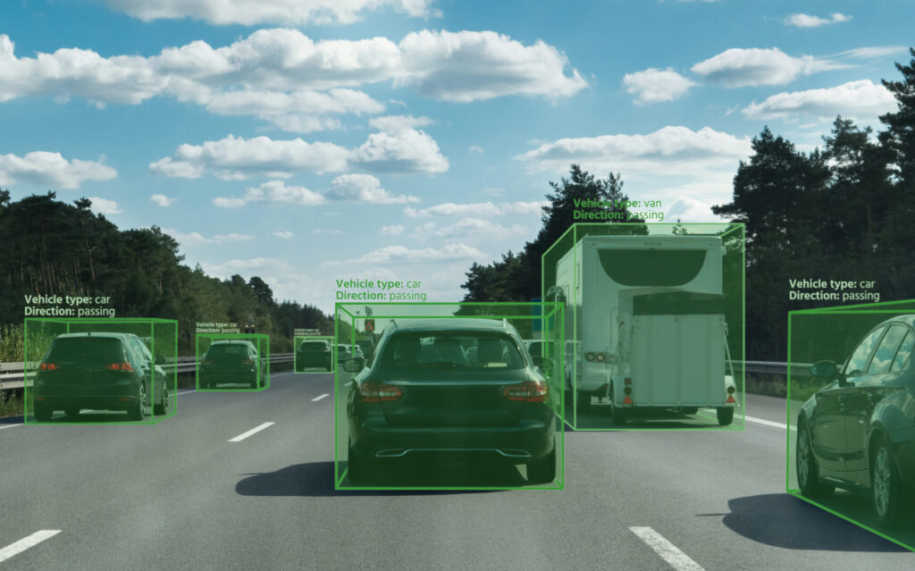 Diagram of LiDAR system identifying a car