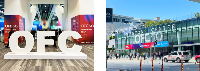 OFC2025 logo and venue photo