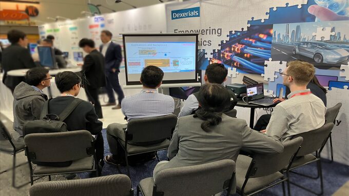 A short presentation was held at the Dexerials booth.