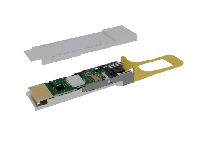 光トランシーバー（QSFP28-タイプ）のイメージ図